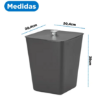 Lixeira Quadrada 7l Com Aramado Que Esconde Saco E Suporte Co