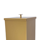 Lixeira Quadrada Aço Inox Dourado Fosco 7.8l