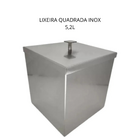 Lixeira Quadrada Aço Inox Polida 5.2l
