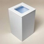 Lixeira Quadrada C/ Tampa Vazada 938 18x18 - Cor: 08 Branco