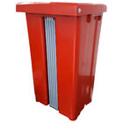 Lixeira Quadrada Com Pedal De 60l Vermelho