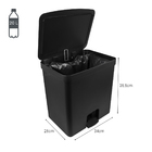 Lixeira Quadrada Com Pedal Trium 20 Litros - Wp Connect - Pre