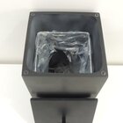 Lixeira Quadrada Com Puxador 4l Resimetal Black Matte