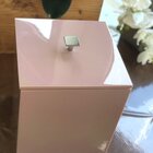 Lixeira Quadrada Com Puxador 8l Resimetal Rosa/cromado