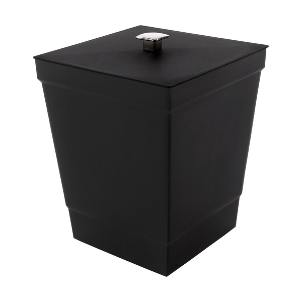 Lixeira Quadrada Com Tampa De Pegar 6 5 Litros - Wp - Preto