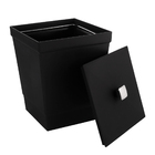 Lixeira Quadrada Com Tampa De Pegar 6 5 Litros - Wp - Preto