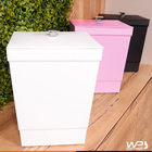 Lixeira Quadrada Com Tampa De Pegar 6 5 Litros - Wp - Rosa