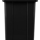 Lixeira Quadrada Com Tampa Vai E Vem Preta 100 Litros Preto