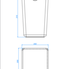 Lixeira Quadrada Deca Senses 5 Litros Branco Fosco