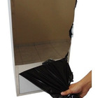 Lixeira Quadrada Em Aço Inox Com Tampa Vai-vem 36 L