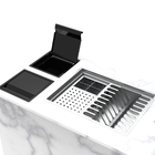 Lixeira Quadrada Embutir Preta 8 L Para Bancada