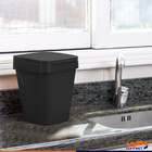 Lixeira Quadrada Izy 10 Litros - Ou - Preto