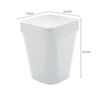 Lixeira Quadrada Izy 5 Litros - Ou - Branco