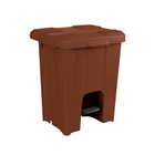Lixeira Quadrada Marrom Com Pedal - 15 Litros