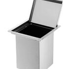 Lixeira Quadrada Pia Cozinha Embutir 4 L Inox 304 Escovado