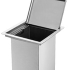 Lixeira Quadrada Pia Cozinha Embutir 7 L Inox 304 Escovado