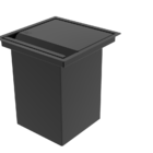 Lixeira Quadrada Pintada Preto 3,9 L Para Bancada