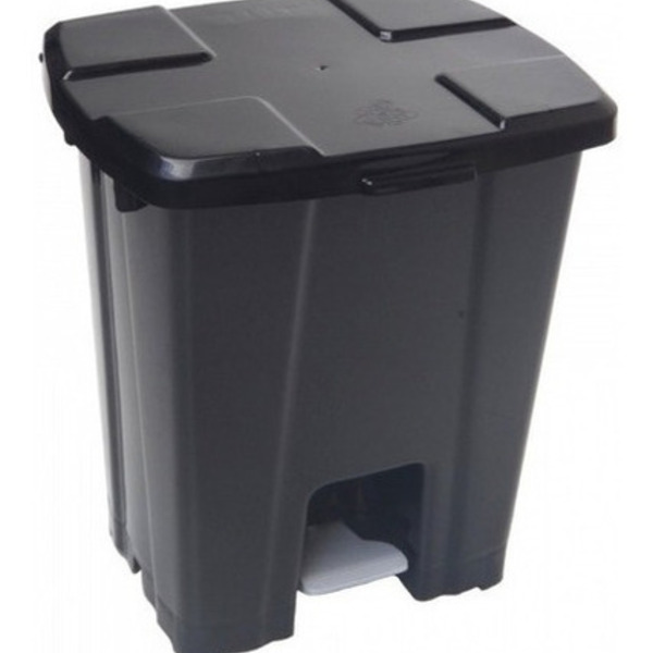 Lixeira Quadrada Plástica Com Pedal 60 Litros Jsn Vermelho