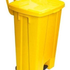 Lixeira Quadrada Plastica De 100 Litros Com Roda E Pedal