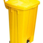 Lixeira Quadrada Plastica De 100 Litros Com Roda E Pedal Amar