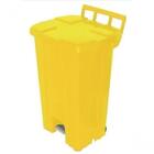 Lixeira Quadrada Plastica De 100 Litros Com Roda Sem Pedal