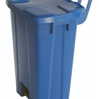 Lixeira Quadrada Plastica De 100 Litros Com Roda Sem Pedal Az