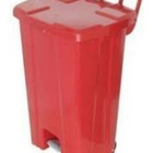 Lixeira Quadrada Plastica De 100 Litros Com Roda Sem Pedal Az