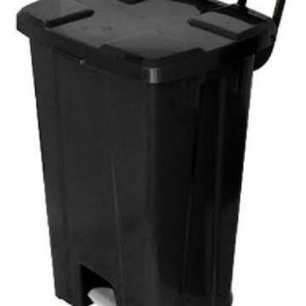 Lixeira Quadrada Plastica De 100 Litros Com Roda Sem Pedal Pr