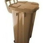 Lixeira Quadrada Plastica De 100 Litros Sem Roda E Pedal Verde