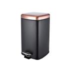 Lixeira Quadrada Preta 6 Litros Healer