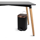 Lixeira Quadrada Preta 6 Litros Healer