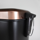 Lixeira Quadrada Preta 6 Litros Healer