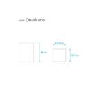 Lixeira Quadrada Preta Para Banheiro 26cm Capacidade 6,2l