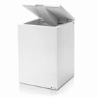 Lixeira Quadrada Slow Close Branco Fosco