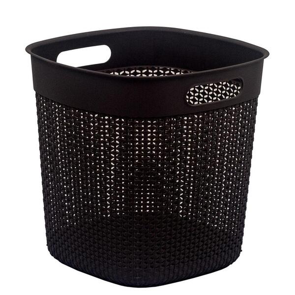 Lixeira Rattan Cesto Roupa Telada Lixo 12 Litros Lavanderia E