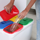 Lixeira Recicla Fácil 4×1coleta Seletiva Reciclagem Branca