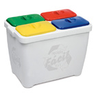 Lixeira Recicla Fácil 4×1coleta Seletiva Reciclagem Branca