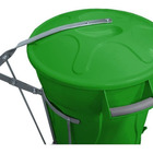 Lixeira Redonda 100 L Verde + Pedal De Aço Desmontável Jsn