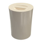 Lixeira Redonda 10l Arquitech Bege