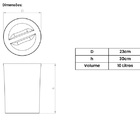 Lixeira Redonda 10l Arquitech Branco