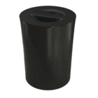 Lixeira Redonda 10l Arquitech Preto Vulcano