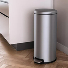 Lixeira Redonda 28L Inox Escovado Delinia