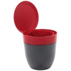 Lixeira Redonda 2 5l Compacta Para Pia Cozinha - Chumbo/verme