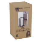 Lixeira Redonda 30L Inox Cinza Delinia