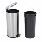 Lixeira Redonda 30L Inox Escovado Delinia