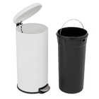 Lixeira Redonda 30L Plástico Branco Delinia