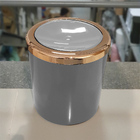 Lixeira Redonda 5 Lts Tampa Rosé Gold Basculante Cesto Lixo C