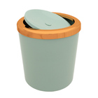 Lixeira Redonda 5 Lts Tampa Rosé Gold Basculante Cesto Lixo V