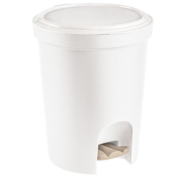 Lixeira Redonda Branca Com Pedal 6,6l Sanremo