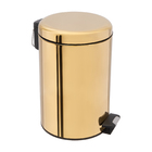 Lixeira Redonda Com Pedal 12 Litros (dourada)